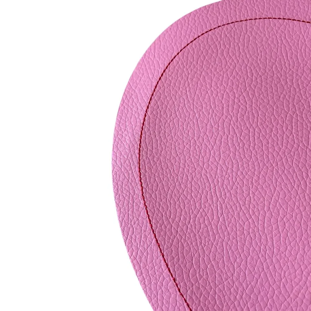 2pc Threshold Valentine Pink Faux Leather Heart Shaped Placemat Charger LOVE New